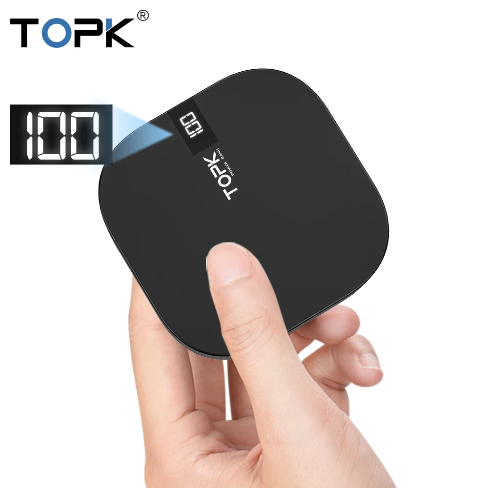 

TOPK Power Bank Portable Charger Power bank USB Type C External Battery Charger Poverbank for iPhone Xiaomi