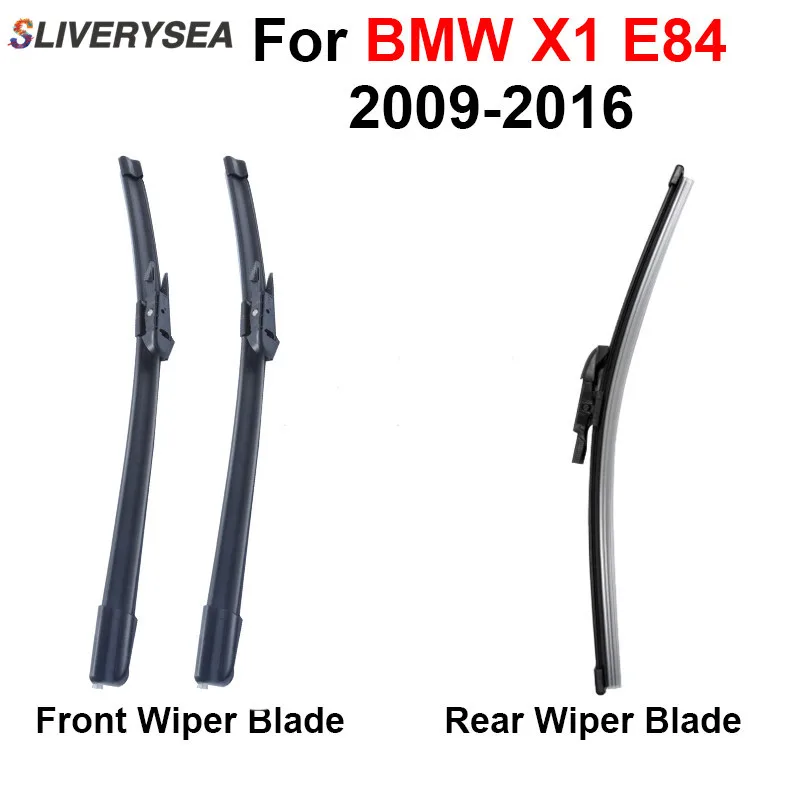 SLIVERYSEA Combo Silicone Rubber Front And Rear Windscreen Wiper Blade For BMW X1 E84 2009-2016 Windshield Best Auto Accessories
