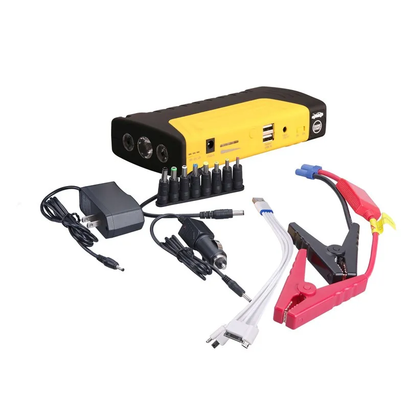 Plastic Case Car jump Starter 12000mAh Lithium Battery Charger 2USB