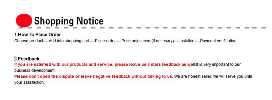 shopping notice