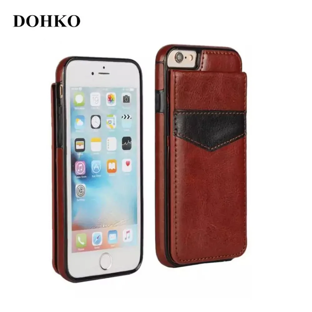DOHKO Мода кожаный чехол для apple iphone 5 5s se случаях Роскошный кошелек карты Fundas с