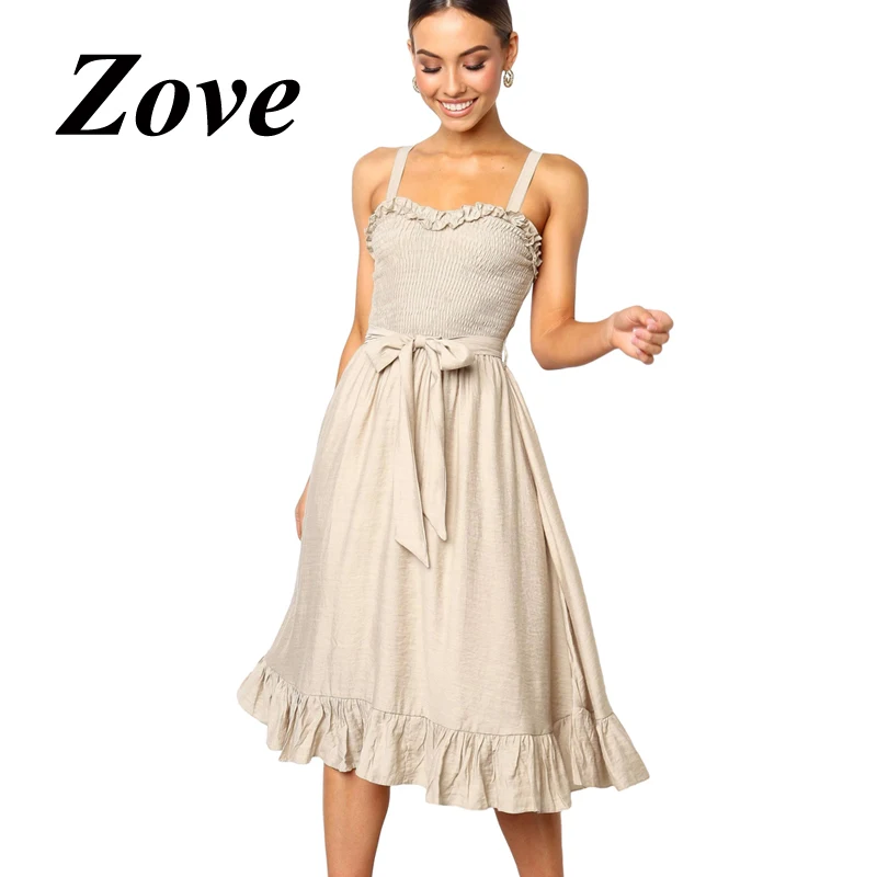 

ZOVE Women Strapless Dress 2019 Summer White Sleeveless Knee Length Vestidos Fashion Ladies Sexy Party Clue Wedding Night Dress