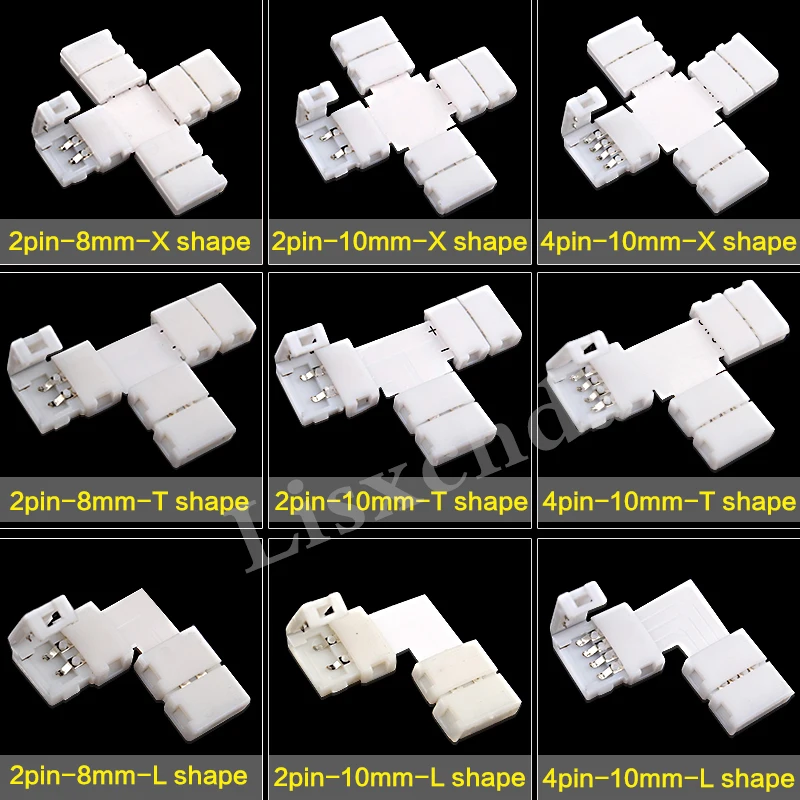 Free Shipping 5pcs Solderless L Shape 90 Degree Corner Connectors rgb 4