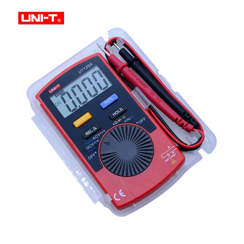 

Mini Digital Multimeter UNI-T UT120A Digital LCD Palm Size Auto Range Multimeter DC AC Pocket