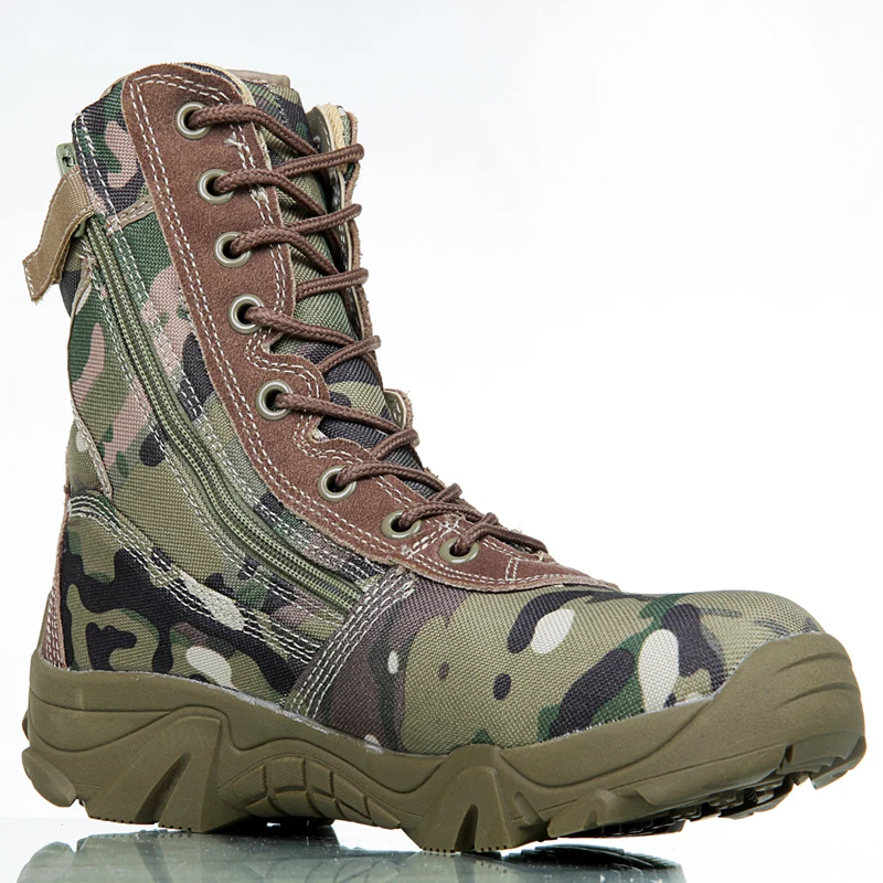 Outdoor Sport Army Men's Tactical Boots Camo Male Combat Shoes Military ...