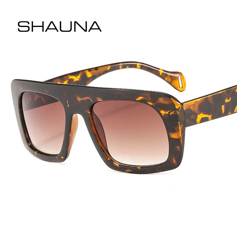 SHAUNA Fashion Rectangle Sunglasses Women Brand Designer Double Colors Retro Gradient Shades Men