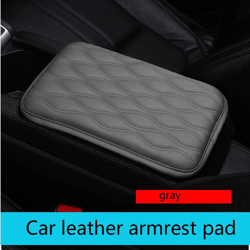 Car Door Armrest Leather Driver Arm Protective Pad Mat For Cadillac CTS SRX ATS Lexus RX NX GS CT200H GS300 RX350 RX300 Saab 9-3 - Название цвета: 1pcs gray