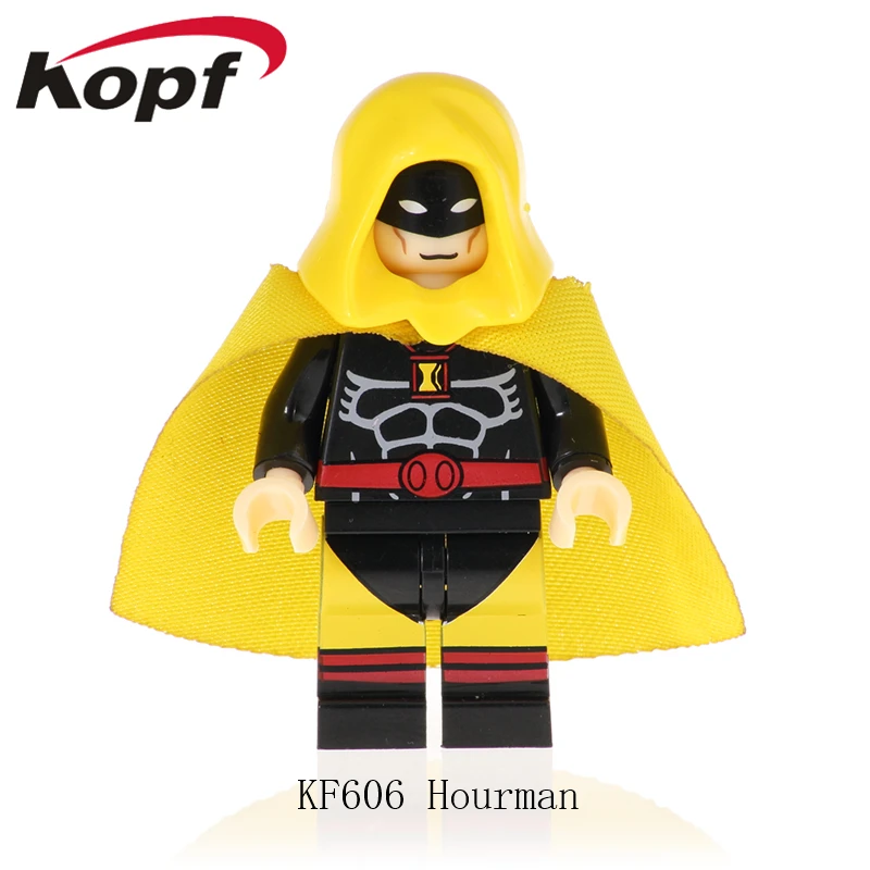 20 шт. оптовая продажа строительные блоки Супер Герои Hourman Venom Человек-паук Talon Бэтмен кабель фигурки модель игрушки для детей KF606A