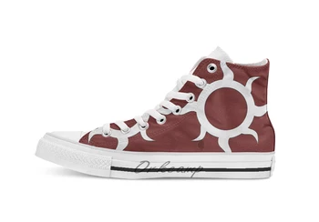 

Eight Point Swirl Novelty Design breathable casual High Top lace-up Canvas shoes sneakers