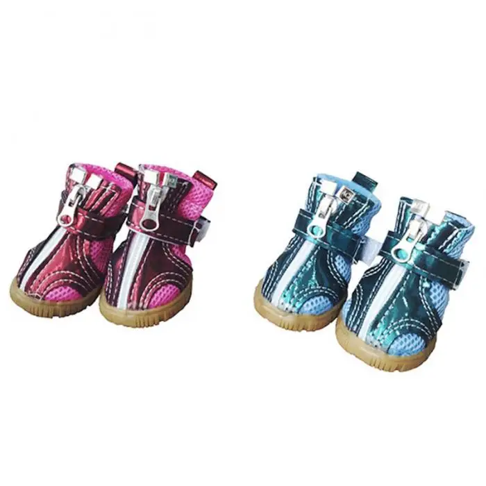 4 Pcs/Set Pet Supplies Waterproof Non Slip Winter Breathable Warm Pet Dogs Shoes Milk Pattern Shoes For Dogs Cats Puppy Booties