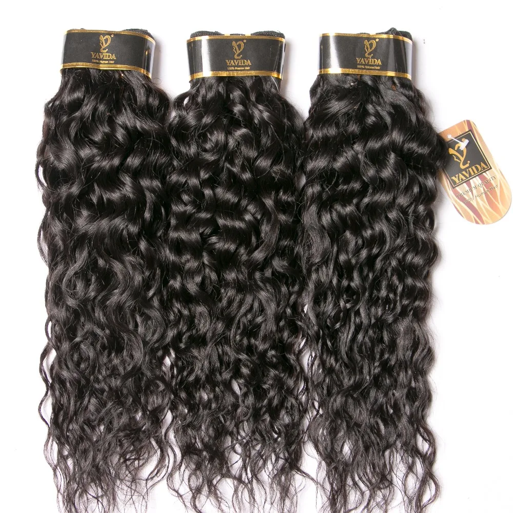 

Brazilian Water Wave Bundles Brazilian Human Hair Weave Bundles Natural Wet and Wavy Hair Extensions Non Remy Hair 1/3/4 Pieces