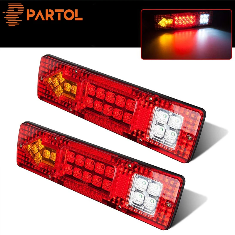 Partol LED Трейлер световой индикатор Стоп задний фонарь прямоугольник для