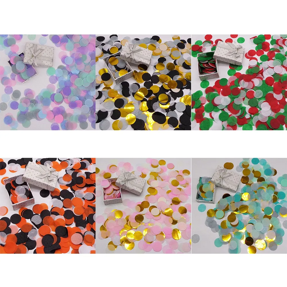 

5*1000 pcs / bag 2.5 cm Paper Confetti Colorful Romantic Paper For Birthday Wedding Party Decoration For clear balloons