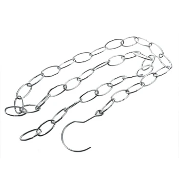 

Metal Clothes Display Hanging Chain 45.7-inch Long Silver Tone