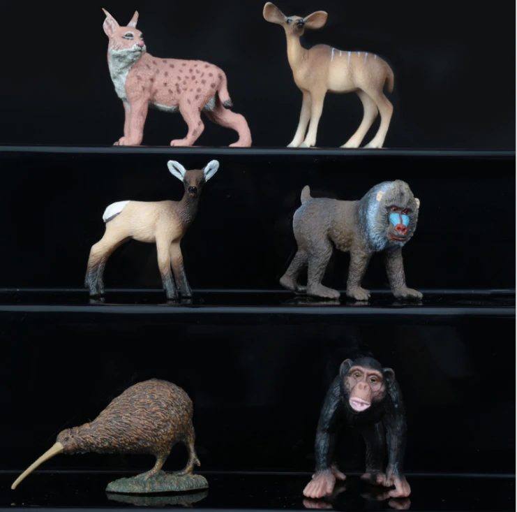 Случайным образом 3 шт Моделирование зоопарк фигурка животного модель мини Gorillas