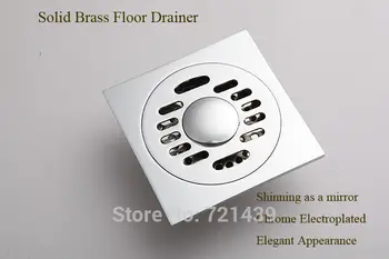 

Free shipping solid brass automatic sealed floor drain anti-odor drain deodorization ground drainer odor-proof drain FD009