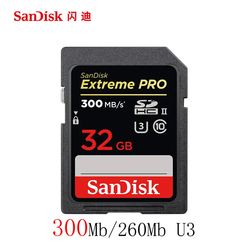 Карта памяти SanDisk Ultra Pro SD 32 Гб 128 Гб 64 Гб 300 м U3 4 K Class 10 32 64 128 ГБ Флэш-карта sd-карта SDXC SDHC