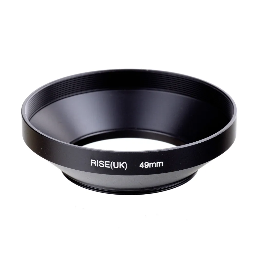 

RISE(UK) Screw-in Mount 49mm 49 mm Metal Wide Angle Lens Hood for Digital camera