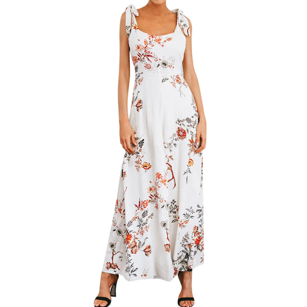 

Summer ladies sexy jumpsuit fashion tie knot comfortable waist casual long jumpsuit Mono sexy para mujer Combinaison#JE-55