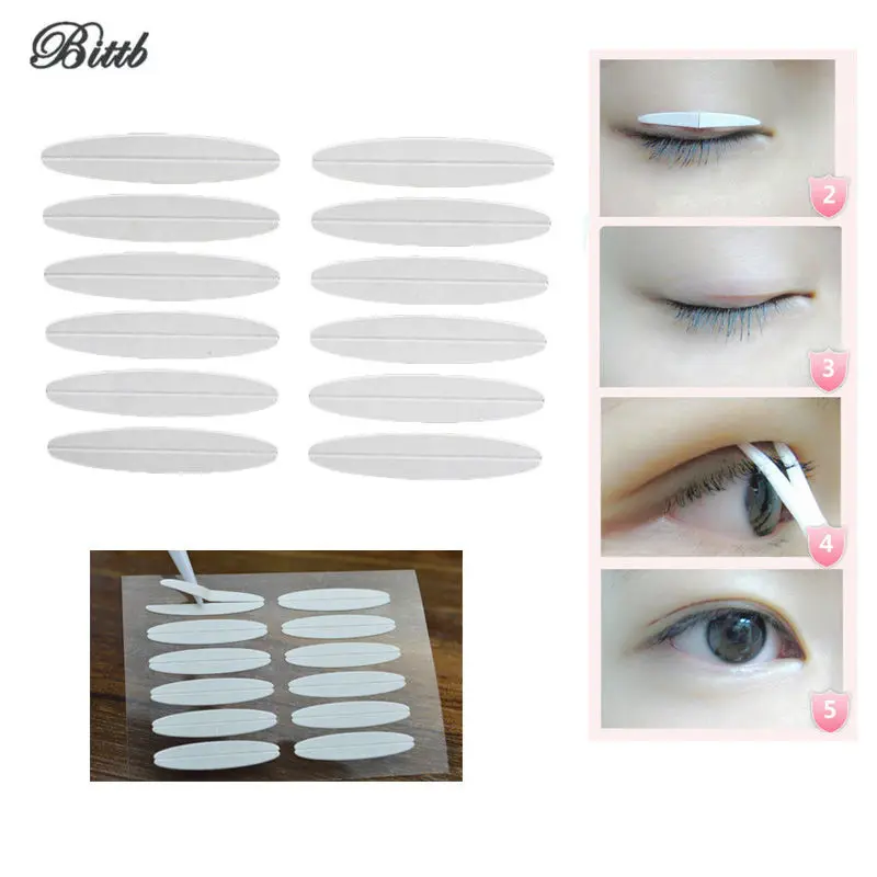 

Bittb 5Packs 60Pairs Slim Invisible Double Eyelid Sticker Natural Eyelid Paste Adhesive Eyelid Beauty Magic Dual Eyelid Sticker
