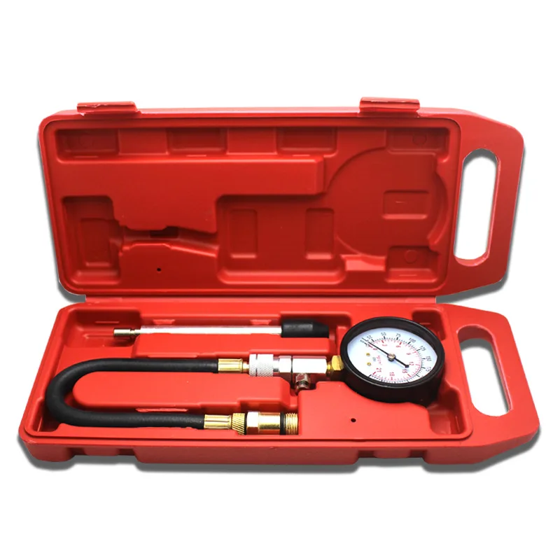 

Auto Compression Tester Pressure Gauge Tester Motorcycle Pressure Engine Gauge Adapter Motor Petrol Gas Cylinder Kit