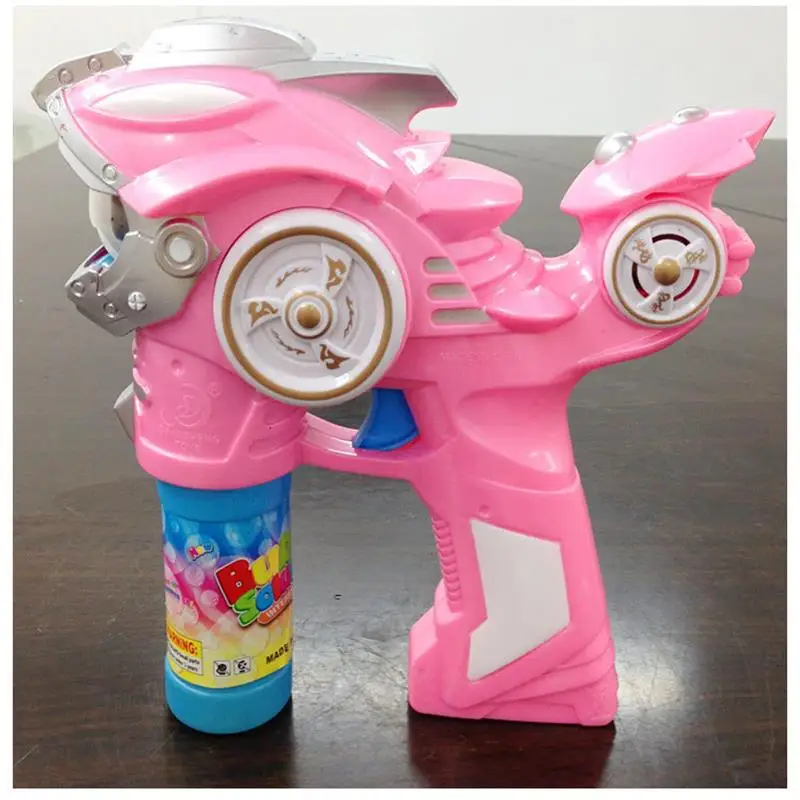 

Electric bubble machine space warrior robot bubble gun blowing bubble toy