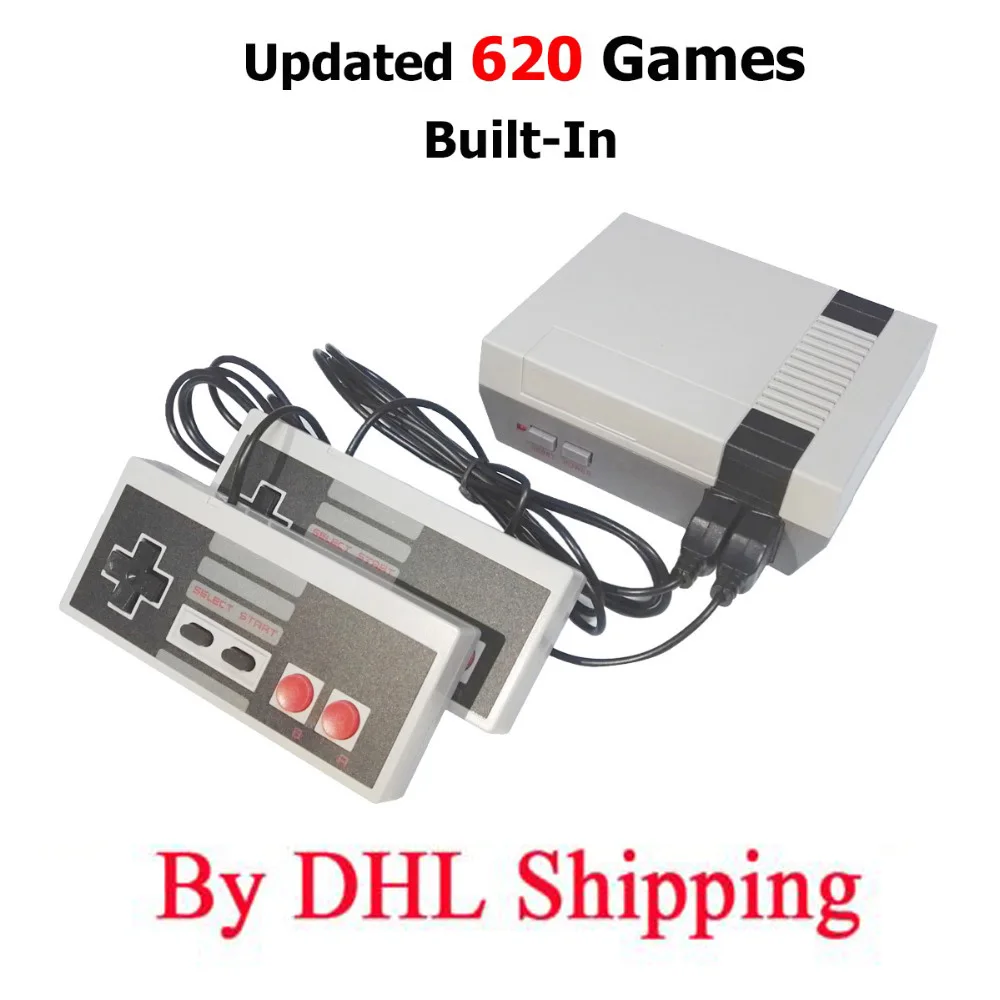 DHL 30 шт. Мини ТВ портативная игровая консоль для Nes с 620 различными встроенными играми