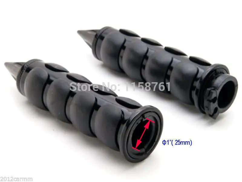 

1" Motorcycle Handlebars Grip Custom Spike Billet Grips Case for Cruisers Choppers