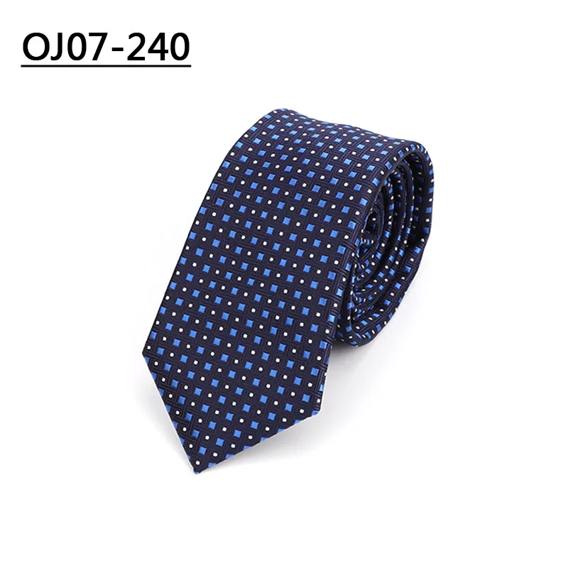 YISHLINE Factory 7 см галстуки Пейсли жаккардовые галстуки для мужчин Свадебная вечеринка белая рубашка Жених Длинный Галстук Свадебные аксессуары - Цвет: OJ07-240