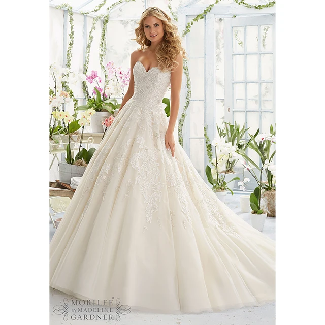Aliexpress.com : Buy Princess Lace Wedding Dresses 2808 Beaded