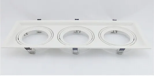 AR111 светодиодный встроенного потолочного световая рамка/три головы стойки треугольный держатель 10 шт