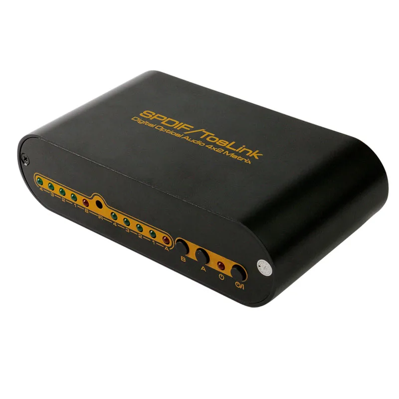 Цифровой аудио переключатель kebidumei 4x2 SPDIF/TOSLINK оптический 4x2|digital audio|digital audio outmatrix