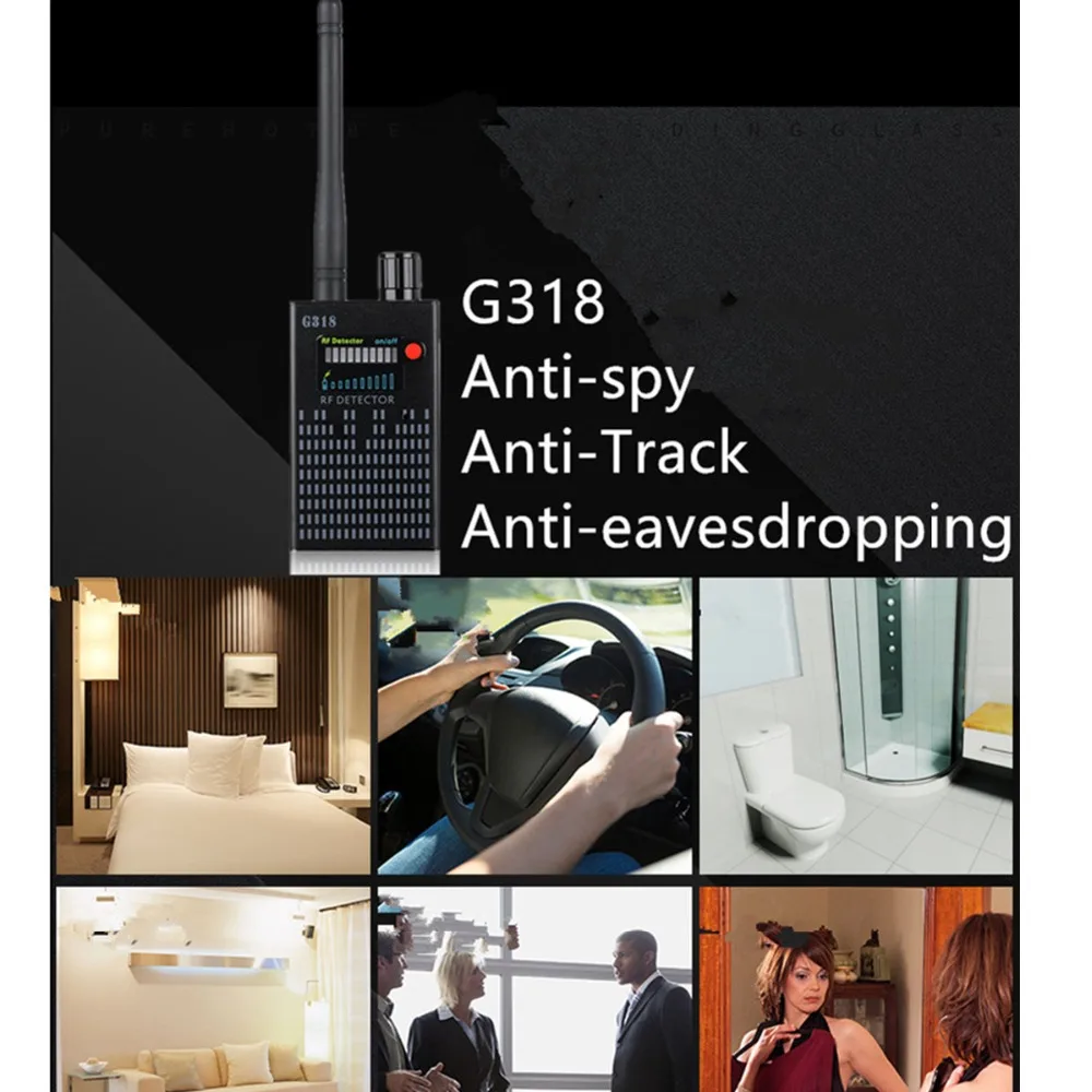 Anti-Spy Amplification signal detector RF Spy Bug camera wireless Detector Frequency Scanner Sweeper GSM CDMA GPS Tracker Finder