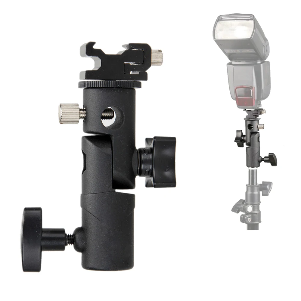 Standard Flash Hot Shoe Mount Adapter for 1//4/" Studio Light Stand Kamera