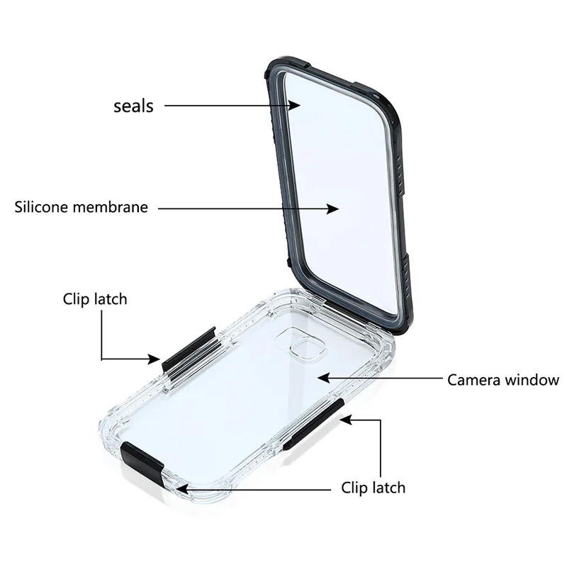 Impermeable buceo cubierta de la caja para Iphone 8 7 6 6 s Plus fundas de teléfono móvil para Samsung Galaxy S8 s7 edge Plus Funda carcasa Impermeable buceo cubierta de la caja para Iphone 8 7 6 6 s Plus fundas de teléfono móvil para Samsung Galaxy S8 s7 edge Plus Funda carcasa