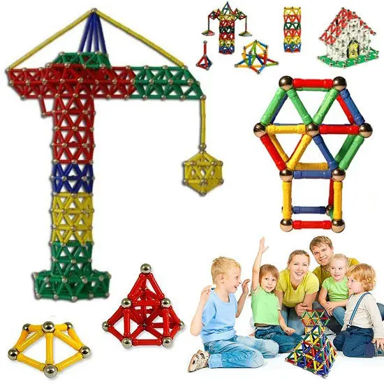 

37pcs DIY Designer Educational Funny Toys Magnet Metal Balls Kids Magnetic Building Blocks Toys Construction Toy Accessories
