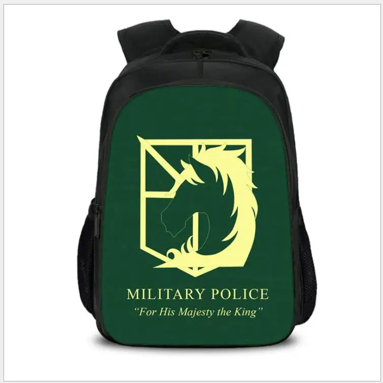 as pictures Anime Attack On Titan Backpack Boys&Girls Schoolbags Children Backpack For Teenagers Kids Gift Nylon Book Bags Cartoon Mochilas - Цвет: as pictures