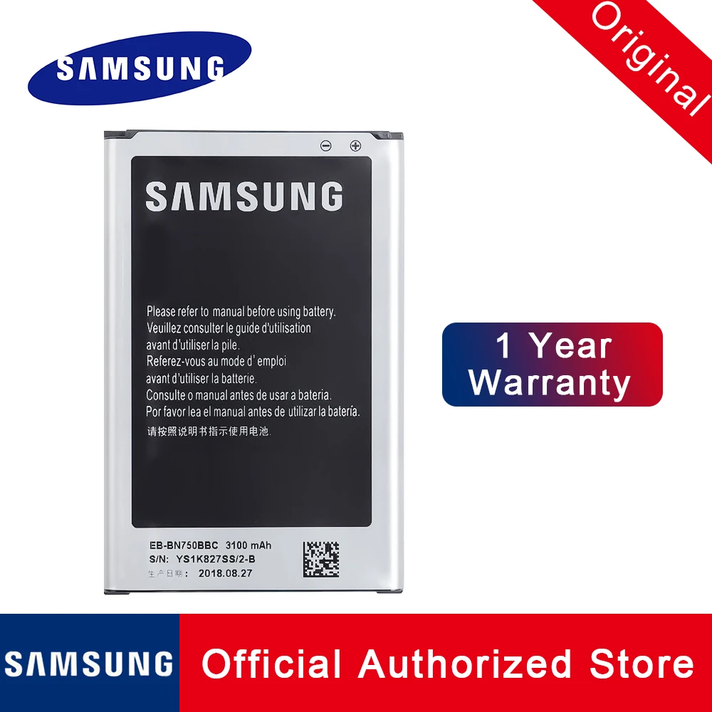 Оригинальная запасная батарея EB-BN750BBC EB-BN750BBE для samsung Galaxy Note 3 NEO LTE SM-N7505 аккумулятор NFC 3100 мАч