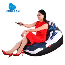 LEVMOON Beanbag Sofa Chair Shell Archer Seat Zac Comfort Bean Bag Bed Cover Without Filler Cotton Indoor Beanbag Lounge Chair