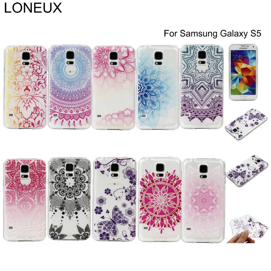 LONEUX Phone Cases For Samsung Galaxy S5 Case Silicone Soft TPU Cover I9600 Fundas Coque Bags |