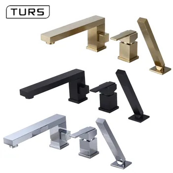 Bathroom Shower Faucet Bath Shower Set Waterfall Bathtub Sink Faucet Water Mixer Sink Taps Brass Chrome & Black & Brushed Gold gappo shower system bathtub waterfall faucet mixer bathroom taps wall mounted brass bath tub mixer bath mixer sink faucet