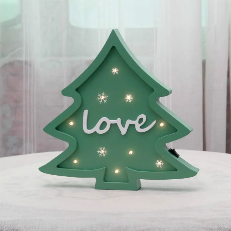 Christmas Tree Modeling light Xmas Decoration light as gift Home Baby room Decor Safty Battery Powered IY304123-30