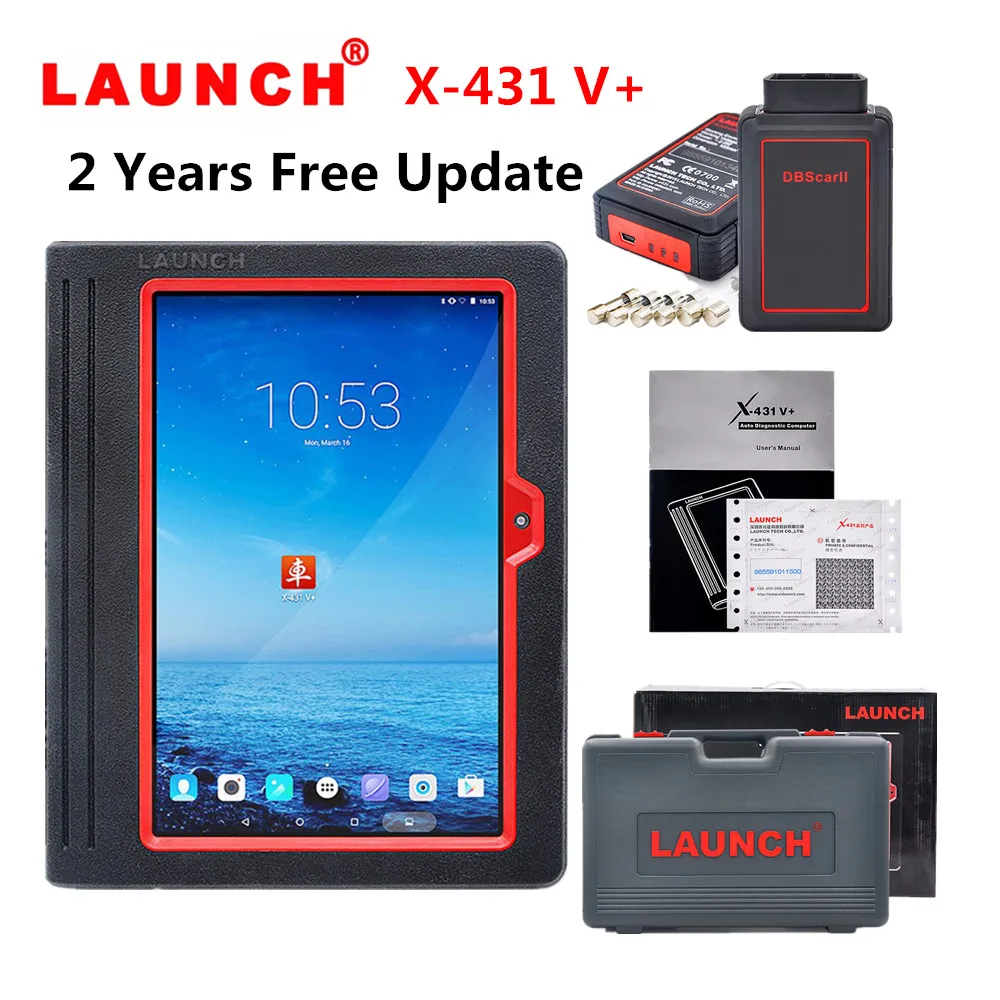 100% Оригинальный Launch X431 V + plus Wifi/Bluetooth планшет автоматический диагностический
