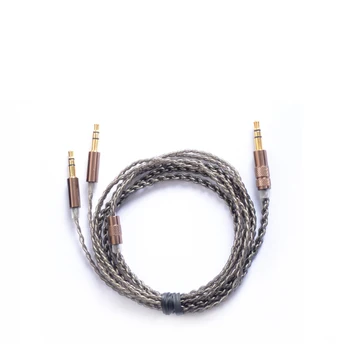 

OKCSC M2 Headphone Cable 3.5mm Audio Jack Plug 5N Single Crystal Copper Silver Plated DIY Earphone Detachable