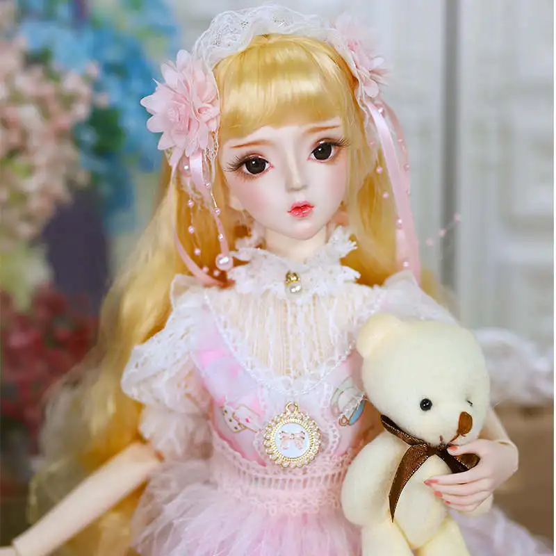 DBS 1/3 BJD куклы игрушки 62 см DF Мода принцесса куклы шарнирное тело Великолепная одежда и обувь AI YoSD MSD SD набор игрушка подарок DC лати - Цвет: Elena -No bear