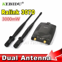 Kebidu BT-N9100 Beini USB Wifi адаптер высокой мощности 3000 МВт двойная антенна беспроводная сетевая карта Ralink 3070