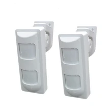 2 шт. проводной двойной PIR+ Микроволновая печь датчик движения Детектор Открытый водонепроницаемый ПЭТ дружественных/широкий угол/шторы сенсор для дома Alarme