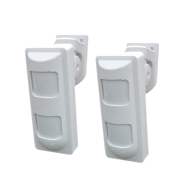 2pcs Wired Dual Pir Microwave Motion Sensor Detector Outdoor 2pcs Wired Dual Pir Microwave Motion Sensor Detector Outdoor Waterproof Pet Friendly Wide Angle Curtain For Home Alarme