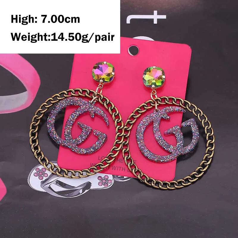 

Resin Letter Drop Earrings For Women Christmas Gift New Year Gifts