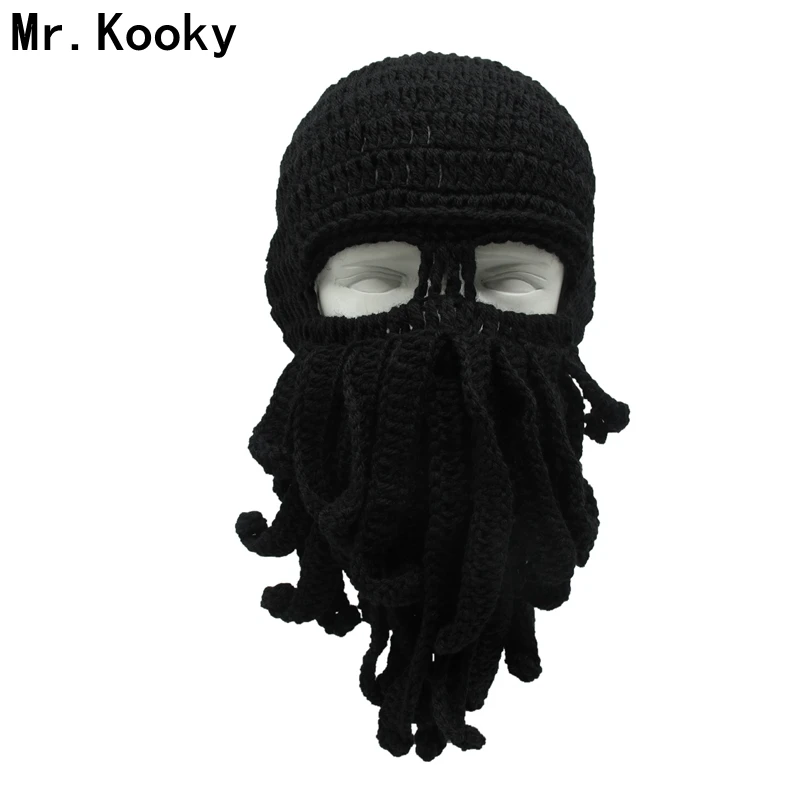 Mr.Kooky 50 шт./лот новинка ручная работа вязаная забавная шапка Cthulhu для бороды Зимняя